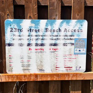 23rd Street - Dune Crossing / Beach Access Sign
