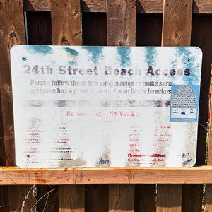 24th Street - Dune Crossing / Beach Access Sign