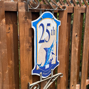 25th Street - Boardwalk Street Number Sign