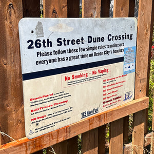 26th Street - Dune Crossing / Beach Access Sign