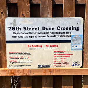 26th Street - Dune Crossing / Beach Access Sign
