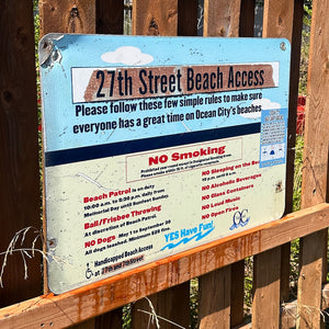 27th Street - Dune Crossing / Beach Access Sign