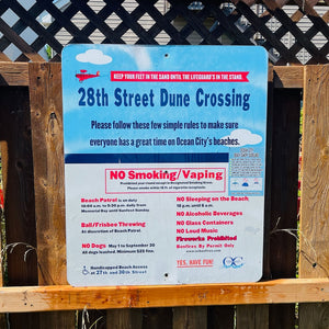 28th Street - Dune Crossing / Beach Access Sign