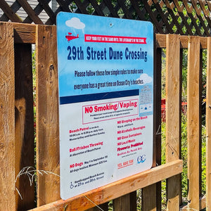 29th Street - Dune Crossing / Beach Access Sign