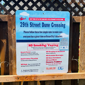 29th Street - Dune Crossing / Beach Access Sign