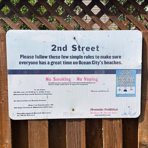 2nd Street - Dune Crossing / Beach Access Sign