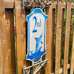 2nd Street - Boardwalk Street Number Sign