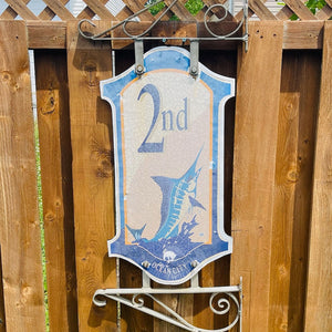 2nd Street - Boardwalk Street Number Sign