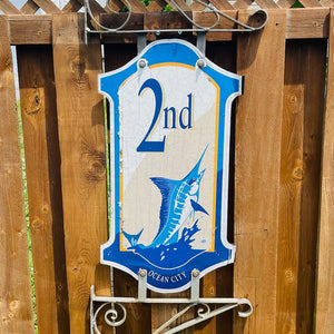 2nd Street - Boardwalk Street Number Sign