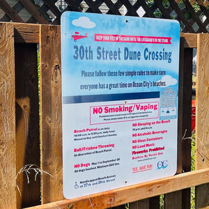 30th Street - Dune Crossing / Beach Access Sign