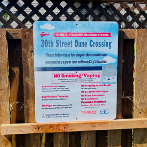30th Street - Dune Crossing / Beach Access Sign