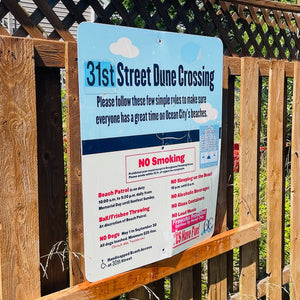 31st Street - Dune Crossing / Beach Access Sign