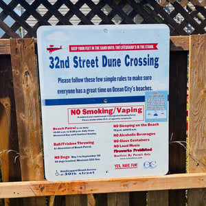32nd Street - Dune Crossing / Beach Access Sign
