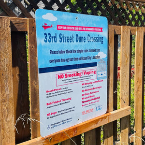 33rd Street - Dune Crossing / Beach Access Sign