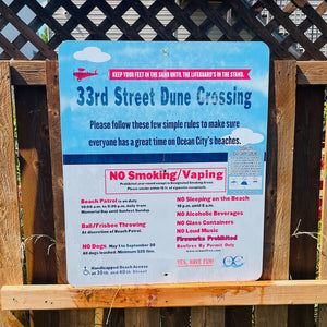 33rd Street - Dune Crossing / Beach Access Sign