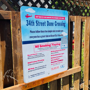 34th Street - Dune Crossing / Beach Access Sign