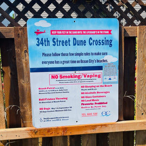 34th Street - Dune Crossing / Beach Access Sign