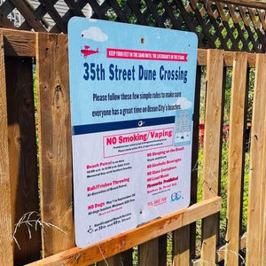 35th Street - Dune Crossing / Beach Access Sign