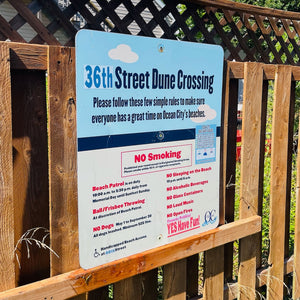 36th Street - Dune Crossing / Beach Access Sign