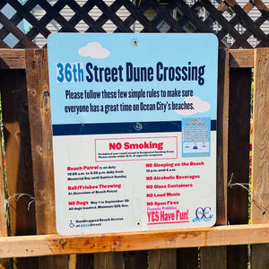 36th Street - Dune Crossing / Beach Access Sign