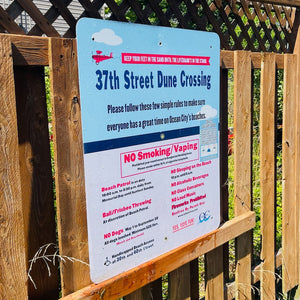 37th Street - Dune Crossing / Beach Access Sign