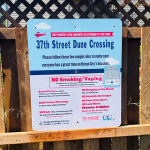37th Street - Dune Crossing / Beach Access Sign