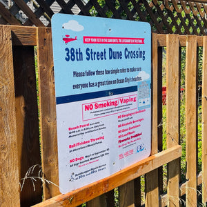 38th Street - Dune Crossing / Beach Access Sign