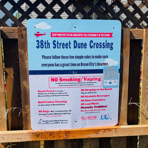 38th Street - Dune Crossing / Beach Access Sign