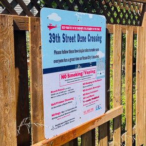 39th Street - Dune Crossing / Beach Access Sign