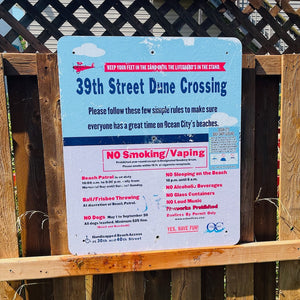 39th Street - Dune Crossing / Beach Access Sign