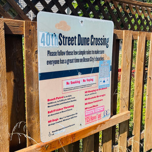 40th Street - Dune Crossing / Beach Access Sign