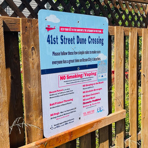 41st Street - Dune Crossing / Beach Access Sign