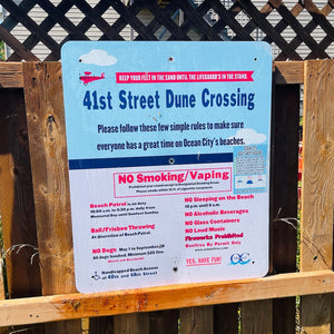 41st Street - Dune Crossing / Beach Access Sign