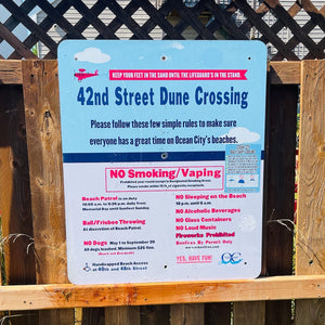 42nd Street - Dune Crossing / Beach Access Sign