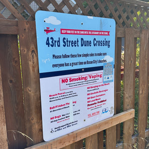 43rd Street - Dune Crossing / Beach Access Sign