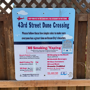 43rd Street - Dune Crossing / Beach Access Sign