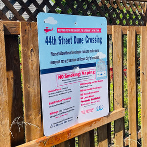 44th Street - Dune Crossing / Beach Access Sign