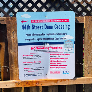 44th Street - Dune Crossing / Beach Access Sign