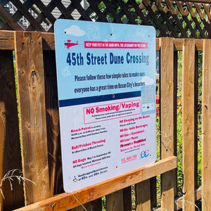 45th Street - Dune Crossing / Beach Access Sign