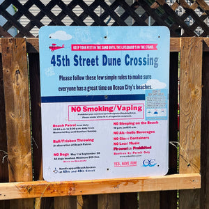 45th Street - Dune Crossing / Beach Access Sign