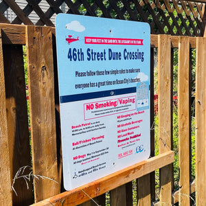 46th Street - Dune Crossing / Beach Access Sign