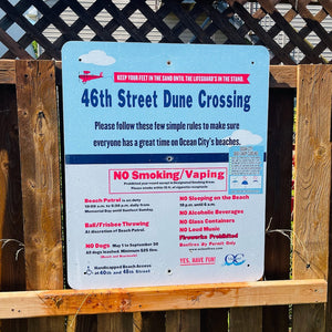 46th Street - Dune Crossing / Beach Access Sign