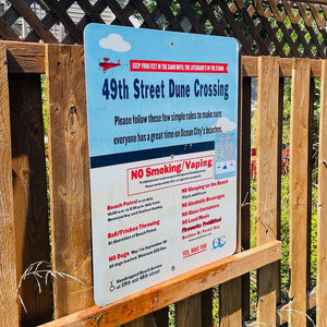 49th Street - Dune Crossing / Beach Access Sign