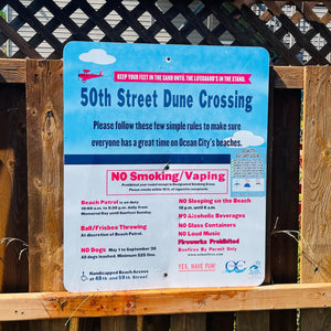 50th Street - Dune Crossing / Beach Access Sign