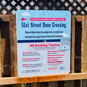 51st Street - Dune Crossing / Beach Access Sign