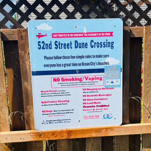 52nd Street - Dune Crossing / Beach Access Sign