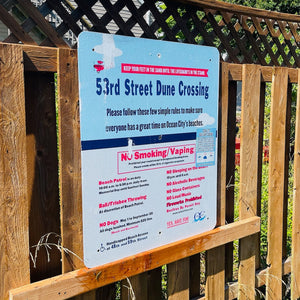 53rd Street - Dune Crossing / Beach Access Sign