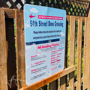 54th Street - Dune Crossing / Beach Access Sign