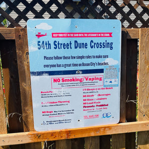 54th Street - Dune Crossing / Beach Access Sign
