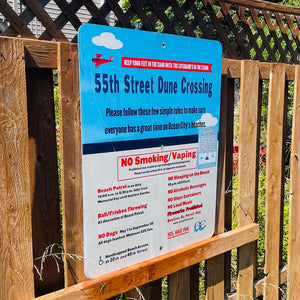 55th Street - Dune Crossing / Beach Access Sign